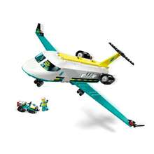 LEGO 城市紧急空中救护飞机儿童拼装玩具 - 角色扮演救援飞机模型，适合男孩和女孩，6 岁以上 - 积木英雄迷你人物 - 生日礼物 - 60465 - 60465 - 查看 4