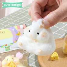 2pcs Squishy Hamster Squeeze Toys,3inch Big Cute Soft Hamster Squishy Toys,Stress Relief Squishies For Kids Party Favors, Pinch Family, Fidget Toys Suitable Adults Kids Big - 彩色 - 查看 3