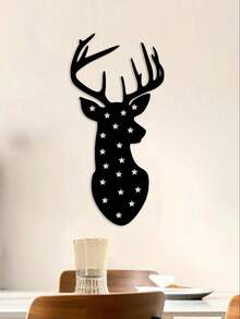 1 PIEZA Adorno colgante de ciervo de metal navideño, transmite un ambiente festivo con elementos de copos de nieve y estrellas, puede decorar espacios, adecuado para salas de estar, árboles de Navidad, tiendas, fiestas - Opción de regalo de calidad, regalo del Día de la Mujer - Decoraciones, Decoración del hogar, Decoración de pared, Decoración de habitación, Decoración de sala de estar, Decoración de la casa, Arte de pared enmarcado, Arte de pared con marco, Decoración de baño, Decoración de otoño, Decoración de invierno