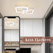 Glitzerlife Ceiling Lamp LED Ceiling Light Kitchen: 24W Kitchen Lamp Black Living Room Lamp Modern Design Hallway Lamp Warm White Hallway Bedroom Lamp Square Ceiling Lighting For Living Room Bedroom - trắng - Xem 7