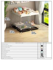 Indoor Dog Cage With Separate Litter Box For Small/Medium Dogs, Corgi & Teddy Pet Dog Kennel Fence - Multicolor - View 19