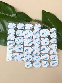 10pcs/Set 240 Pieces Premium OVHY Extra Large Nail Stickers, Double-Sided Waterproof & Breathable Adhesive, Smooth Surface, Oval Design, Plastic Self-Adhesive Nail Stickers, For False Nails - White - View 6