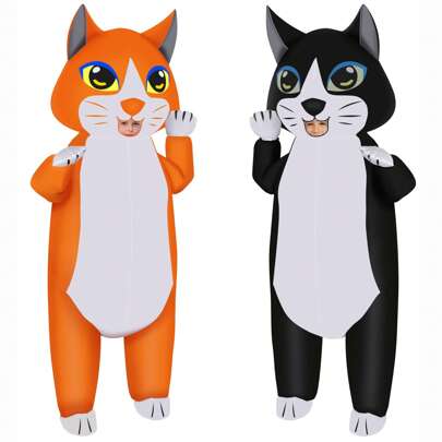 Inflatable Cat Costume Adult, Cat Costume, Inflatable Costumes Women Men, Full Body Cat Costume, Fancy Funny Cat Costumes Christmas Halloween Blow Up Costumes