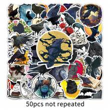 50pcs Gothic Raven Cartoon Animal Dark Horror Halloween Scrapbooking Stickers For Phone Case Decoration - Multicolor - View 11