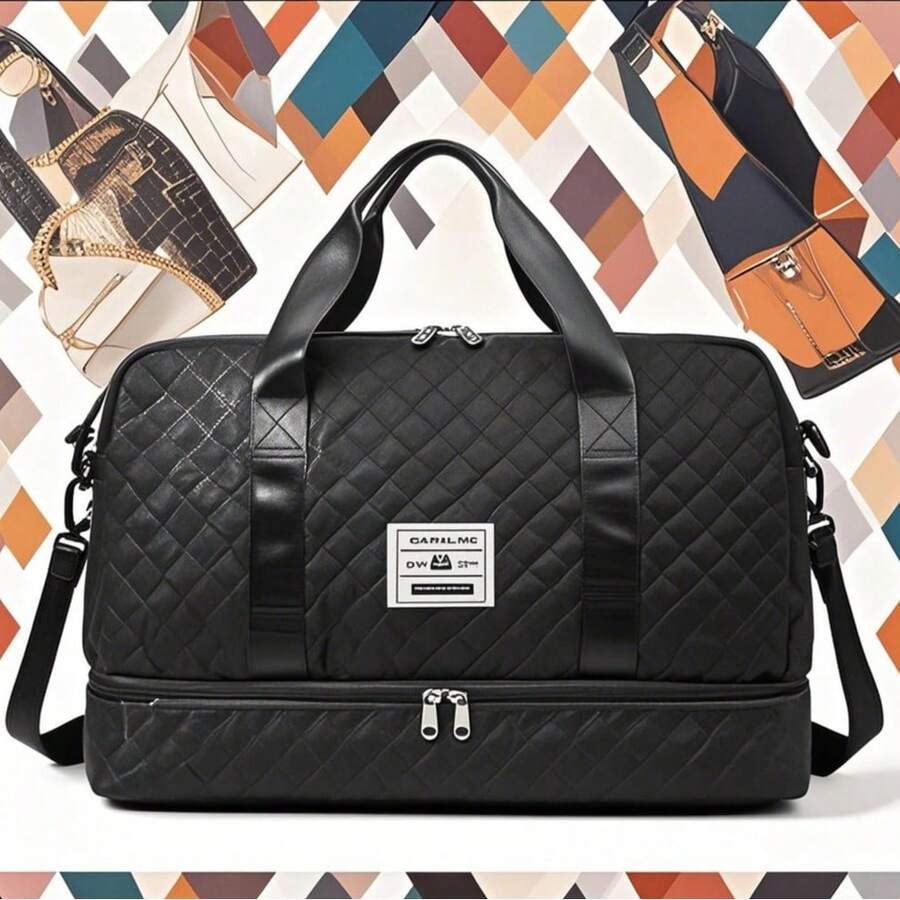 Fashion-Forward Duffle Bag For Men & Women: Waterproof Separate Compartment, Durable Travel Gym Bag With Large Capacity - Ideal For Weekend Trips, Workouts & Getaways - Nhiều màu - Xem 1