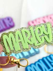 Custom Backpack Keychain Name Tag, Acrylic Keychain Personalized Diaper Bag Tag Lunch Box Tag Kid Backpack Tag For Kids - Multicolor - View 9