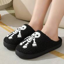 Women's Slippers, Halloween Spooky Ghost Slippers, Funny Personalized Unisex, Size Runs Small, Please Order One Size Up - Shape - View 6