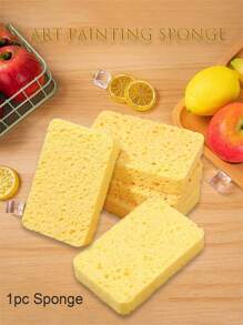2块装美术绘画海绵 水彩和痛风吸水海绵 带收纳盒 保湿吸水绘画海绵 美术绘画用品 美术生必备 开学季,返校,学校用品 - 彩色 - 查看 9