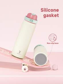 Meoky 32oz Vacuum Insulated Water Bottle With 2-In-1 Straw And Spout Lid, Insulated Cup, Keep Cold 24H, Leak-Proof, Fits In Car Cup Holder, Stainless Steel Tumbler For Sports, Travel, And School - Beige - View 7