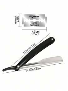 Men & Women Home And Salon Use Straight Razor Set, Includes Folding Straight Razor And Ultra-Thin Sharp Stainless Steel Double-Edged Blades