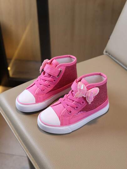 Zapatos de lona con lazo y lentejuelas para niños, planos, transpirables y antideslizantes, zapatillas de colores brillantes para estudiantes