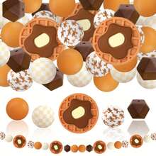 5/25pcs Silicone Bead Waffle Grid Element Silicone Beads, Gingerbread Man Cookie Silicone Beads, Suitable For Jewelry Decoration Beads, Earrings, Necklaces, Bags, Pens, Phone Chains, Makeup Brushes, Keychains And Other DIY Sets, Suitable For Mother's Day, Father's Day, Holiday, Birthday Gifts - Waffle Series - View 20