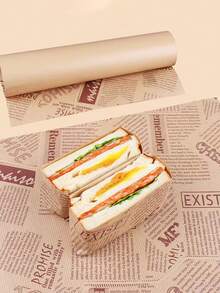 100/50pcs Sandwich Packaging Paper, Hamburger Packaging Bags, Kitchen Food Packaging Tools, Packaging Accessories, Food Packaging Containers, Lunch Box Insulation Bag Accessories, Food Basket Padding Paper, Dining Table Decoration Padding Paper, Halloween And Christmas Food Padding Paper - Multicolor - View 9