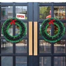 1 pieza Guirnalda artificial de 12 pulgadas con bayas rojas y piñas, decoración de corona de puerta, centro de mesa con velas y accesorios para el hogar en invierno y fiestas navideñas
