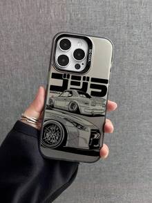 赛车图案手机壳，磨砂防摔保护套，适用于 11、12、13、14、15、16 Pro Max、X、XS、XR、16E、15 Plus，兼容三星Galaxy、OPPO、Realme、vivo、Redmi、Infinix、荣耀X50i，国际版，非国内版 - 彩色 - 查看 3