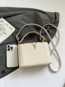 奢华女士手提包品牌包编织高品质编织女式托特包2025新款小众时尚百搭单肩大容量时尚托特包新款大包INS搭配单品包复古休闲街头风小众托特包手提包简约明星同款亮面高端品质斜挎包夏季斜挎托特包2025新款女士优雅包编织大容量妈妈包时尚质感个性女士枕头包，女士时尚包包 - 米色 - 查看 10