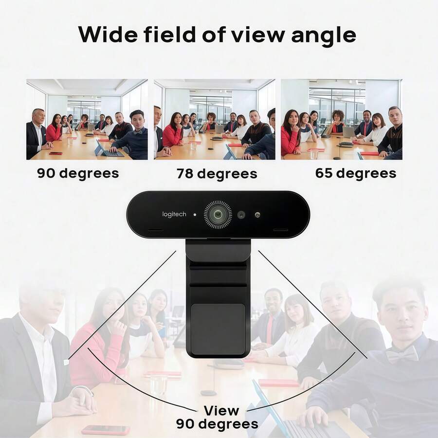 Logitech C1000e 4K Ultra HD Camera With Wide-Angle Lens, Autofocus, Built-In Dual Microphones, Infrared Facial Tracking, And Suitable For Online Class Live Streaming