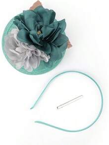 Fascinators Hats Women,Tea Party Fascinator Hair Clip With Feathers Wedding,Derby Hats Headbands - Style6-green - View 5