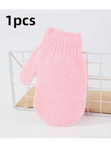 去角质手套套装，丝瓜络手套，搓澡刷，厚实强力背部搓澡器，背部去角质剂，适用于圣诞节、新年、母亲节、毕业礼物，干刷，硅胶丝瓜络，去角质剂，硅胶身体刷，沐浴毛巾，卫生用品，沐浴刷，粉色