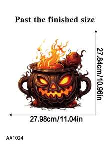 1 Piece Halloween Toilet Sticker, Spooky Skeleton Octopus And Scary Pumpkin Design, Creepy Bathroom Decor, Halloween Bathroom, Seasonal Decor, Cartoon Horror Theme, Easy To Apply, Halloween Decoration, Playful Horror