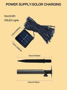 1pc Solar Powered String Lights, Outdoor Decorative Lights, 72FT LED String Lights, 8 Lighting Modes, Garden Decor Lights, Christmas Decor Lights (Multiple Sizes), Party Decor, Home Decor, Halloween, Christmas, Autumn, Winter Decoration Lights Christmas Decoration Christmas Tree Gift Decor Thanksgiving Wedding For Gifts Indoor Outdoor Garden Holiday Halloween Christmas Decor Thanksgiving Wedding For Gifts Indoor Outdoor Garden Holiday Halloween Decor Halloween Ornaments - Multicolor - View 5