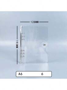 CENS Carpeta de anillas transparente A4/B5/A5/A6/A7 con botón de clip de PVC, colaboración de marca, fabricante original para almacenamiento y organización en oficina, hogar y escuela, organizador de presupuesto y dinero, portada de carpeta resistente para uso intensivo en negocios/oficina y escuela/estudiantes