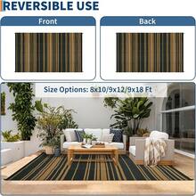 Meiyiu Waterproof Outdoor Rug 8x10/9*12/9*18, Plastic Straw Patio Camping Rug, Indoor Outdoor RV Mat Carpet For Deck, Camper, Porch, Balcony, Backyard, Picnic - Black Brown-8*10ft - 查看 4