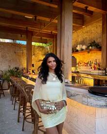 Women Sheer Mesh Poncho Top Crochet Knit Lightweight See Through Shawl Wrap Summer Oversized Loose Shrug Beachwear Swimsuit Bikini Cover Ups - 白色 - 查看 2