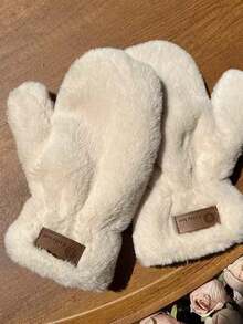 Thick And Warm Plush Woven Gloves For Women In Winter - Casual Weekend, Warm Decoration, Not Easy To Stretch, Hand Wash/Dry Clean, Elastic And Comfortable To Fit, Suitable For Daily Outings And Layering - Multicolor - View 9