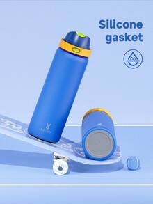 Meoky 32oz Vacuum Insulated Water Bottle with 2-in-1 Straw and Spout Lid, Insulated Cup, Keep Cold 24H, Leak-Proof, Fits in Car Cup Holder, Stainless Steel Tumbler for Sports, Travel, and School - 藍色 - 查看 7