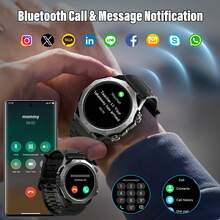 Ordtop Fempoin Reloj Inteligente Mujer, 1.43" AMOLED Display Smartwatch Con Llamadas, Smart Watch Monitor De Sueño/SpO2, Podómetro, 110+ Modos Deportivos Impermeable Reloj Deportivopara Android IOS - màu đen - Xem 2