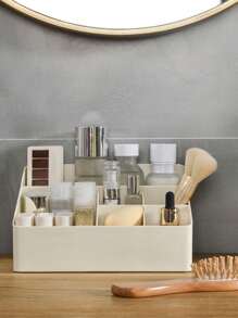 1 个多功能化妆工具盒，5 槽/6 槽桌面收纳盒 - 米色 - 查看 4