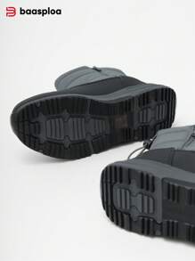 baasploa 男士冬季雪地靴，加厚男士雪地靴，防滑耐磨，多功能，带拉链，舒适，品牌男士雪地靴