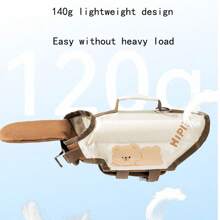 宠物救生衣背心、适合泰迪熊和贵宾犬等中小型犬的游泳衣、夏季浮力游泳衣、狗狗游泳浮力背心、带多功能牵引绳的猫咪背包