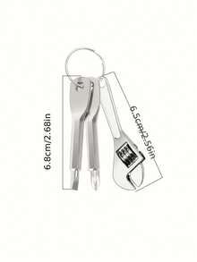 3pcs Mini Screwdriver Set With Keychain, Adjustable Metal Pocket Tool Kit, Suitable For Camping Accessories, Multifunctional Mini Wrench Keyring - Universal Tools For Car, Bicycle, Motorcycle Repair - Creative Gifts For Men
