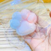 1pc Cute Cat Paw Stress Relief Toy, Fidget Toy, Jelly-Like Crystal Squeeze Toy, Super Soft Squeezing Toy, Exquisite Birthday/Christmas/Halloween Gift, Perfect Present