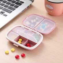 Holii Travel Pill Organizer, 8 Compartments Portable Pill Case, Daily Pill Box To Hold Vitamins, Small Pill Container For Pocket Purse Medicine Organizer(Pink) - 粉色 - 查看 1
