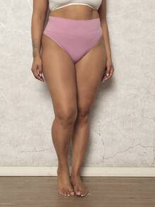 Kit Calcinha Plus Size Confortável Cintura Alta Modeladora - Multicolorido - Visão 10