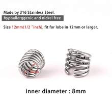 1 件热卖 00 克叠耳环耳垂耳塞耳塞耳道拉伸器耳环夹式耳骨婚礼身体饰品女士礼物