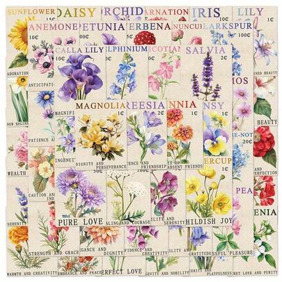 50 件复古花朵涂鸦趣味贴纸美观装饰水瓶、安全帽、行李箱、自行车、滑板