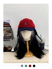 Fleece Earflap Lace-Up Trapper Hat, Unisex Thick Warm Winter Aviator Cap, Patchwork Fur Lined Earmuffs Hat - Multicolor - View 23