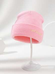 1 件男女通用“Still Sleepy”字母刺绣弹力便帽，户外休闲时尚薄针织帽，适合日常穿着，秋冬，馈赠佳品 - A - 查看 9