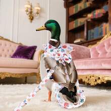 Cute Pet Duck Diaper Wearable Reusable Goose Breast Strap Reduce Odor Adjustable Chicken Diapers Poultry Costume Physiological Pants Washable Nappy With Elastic Band Bowknot Clothes Vest Hen Belt Harness Vest Leash Collar Breathable Poultry Supplies