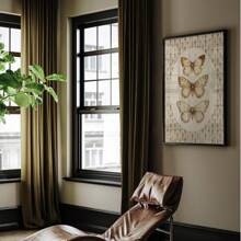 1pc Frameless Vintage Butterfly Print Cottagecore Wall Art With Antique Moth, Neutral Melancholy Insect Poster, Dark Academia Decor, Botanical Drawing For Bedroom, Frameless Ethereal Garden Canvas