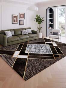 Luxury Style Large Indoor Decorative Carpet, Suitable For Living Room Sofa, Bedroom, Office Desk, Office Chair Pad, Dining Room And Kitchen Carpet, Bedside Non-Slip Mat, Entrance Doormat, Outdoor Camping Mat ,Room Decor