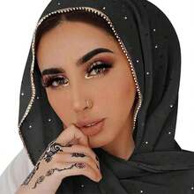 Hijab Scarf Women Soft Chiffon Long Scarf Shawl Fashion Hijab Wrap Scarves - 白色 - 查看 8