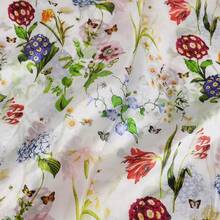 100% Mulberry Silk Scarf For Women Lightweight Long Scarves Beach Wraps Cover Up -Travel Photography Scarfhalloween - 白色花卉 - 查看 4