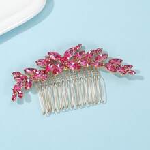 1pc Luxurious Bridal Wedding Hair Comb - Elegant Silver Alloy With Crystal Rhinestones For Holiday Party