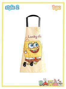 SpongeBob SquarePants 1/2 piezas Delantal de Bob Esponja para niñas de secundaria, nuevo delantal de ropa de trabajo con diseño de dibujos animados lindos para fiesta, la mejor decoración para crear un ambiente festivo con buenos amigos - Multicolor - Ver 15