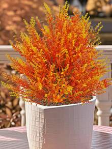 2pcs Versatile Artificial Autumn Lavender Ground Stakes - Faux Lavender For Indoor Outdoor Decor, Perfect For Autumn Holiday Scenes (Thanksgiving/Halloween), Home Garden Office Wedding